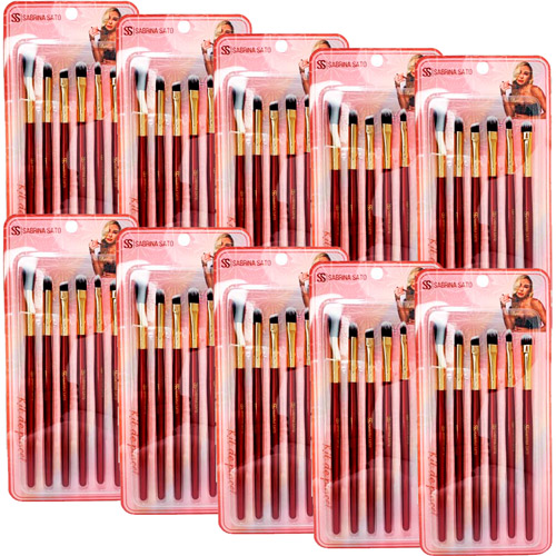 Kit com 06 Pincéis para Maquiagem Sabrina Sato SS-1891 - Pcte c / 12 unid