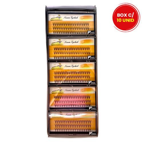 Cílios Postiços Tufo 10mm - Box c/ 10 unid