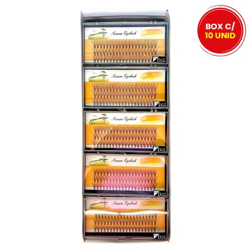 Cílios Postiços Tufo 14mm - Box c/ 10 unid