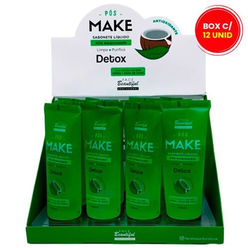 Sabonete Líquido Pós Maquiagem Detox Face Beautiful FB300 - Box c/ 12 unid