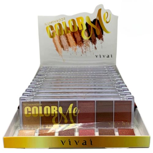 Paleta de Iluminador Color Me Vivai 4039.1.8 - Box c/ 12 unid