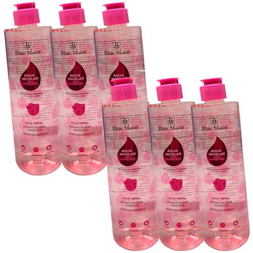 Água Micelar Rosa Mosqueta Blue Moon BM-637 - Kit c/ 06 unid