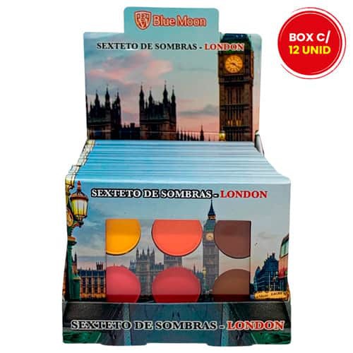 Sexteto de Sombras London Blue Moon BM-7804 - Box c/ 12 unid
