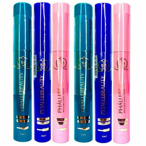 Máscara para Cílios Preta #BelezaConservada Phállebeauty PH0306 - Kit c/ 06 unid