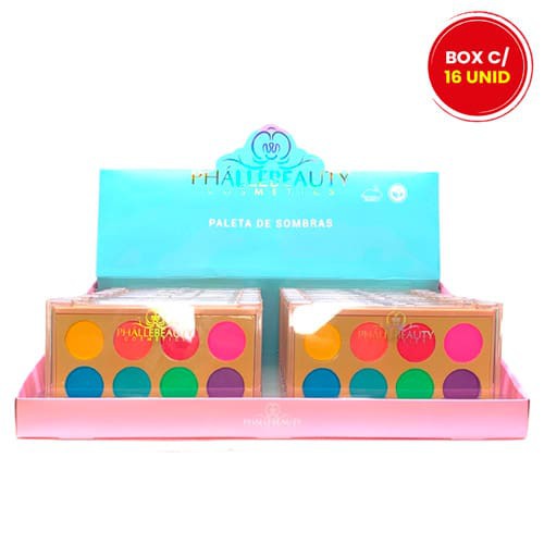 Paleta de Sombras Phállebeauty PH0328 - Box c/ 16 unid