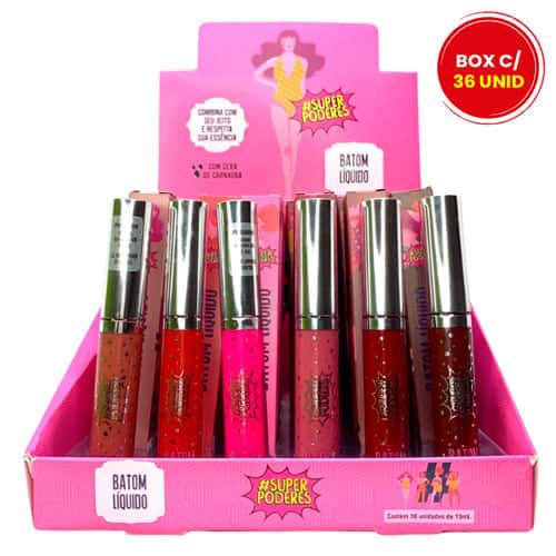 Batom Líquido Super Poderes BATLSP - Box c/ 36 unid