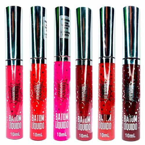 Batom Líquido Super Poderes BATLSP - Kit c/ 06 unid