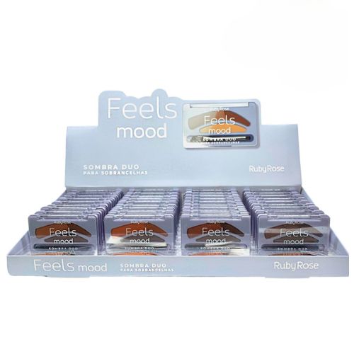 Sombra Duo para Sobrancelhas Feels Mood Ruby Rose HB-9357 - Box c/ 36 unid