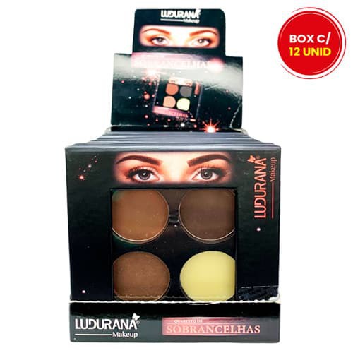Quarteto de Sombra para Sobrancelha Ludurana B00186 - Box c/ 12 unid