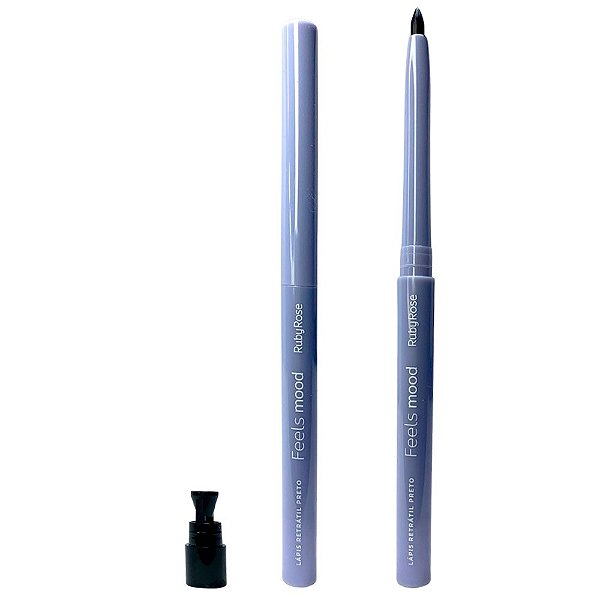 Lápis de Olho Retrátil Preto Feels Mood Ruby Rose HB-514