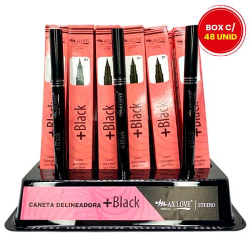 Caneta Delineadora para Olhos Black Cor 01 Max Love – Box c/ 48 unid