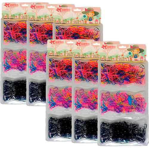 Elástico de Silicone para Cabelo B-SL182-5 - Kit c/ 06 unid