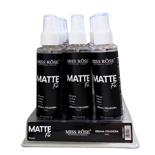 Bruma Facial Fixadora Matte Fix Miss Rôse 8002-700M - Box c/ 15 unid