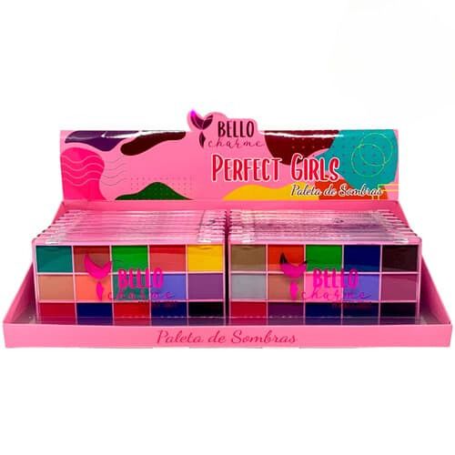 Paleta de Sombras Perfect Girls Bello Charme BC15 - Box c/ 16 unid