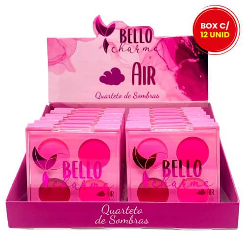 Quarteto de Sombras Air Bello Charme BC04 - Box c/ 12 unid