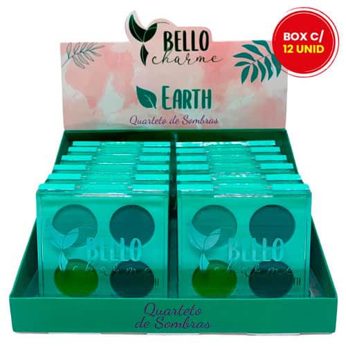 Quarteto de Sombras Earth Bello Charme BC04 - Box c/ 12 unid