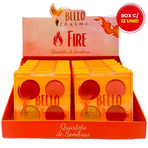 Quarteto de Sombras Fire Bello Charme BC04 - Box c/ 12 unid