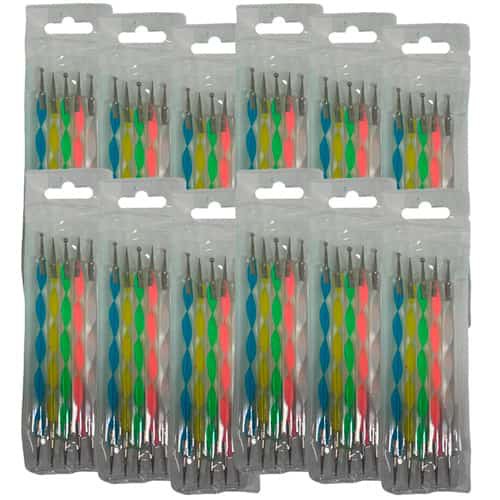 Kit com 05 Boleadores para Decoração de Unhas JD-3068 - Pcte c/ 12 unid