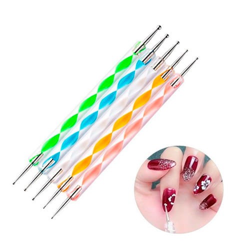 Kit com 05 Boleadores para Decoração de Unhas JD-3068