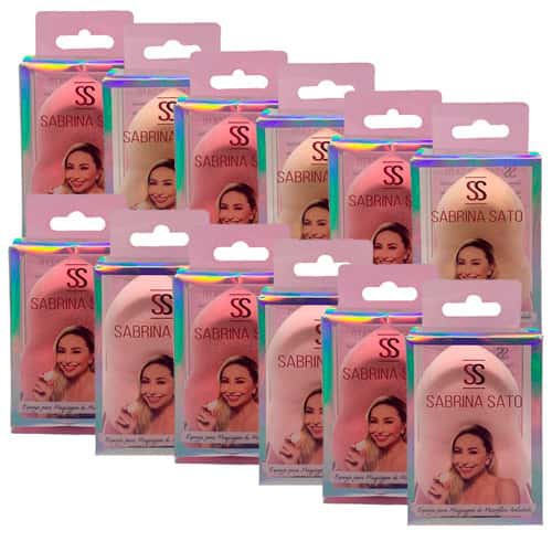 Esponja para Maquiagem de Microfibra Sabrina Sato SS-1213 - Pcte c/ 12 unid