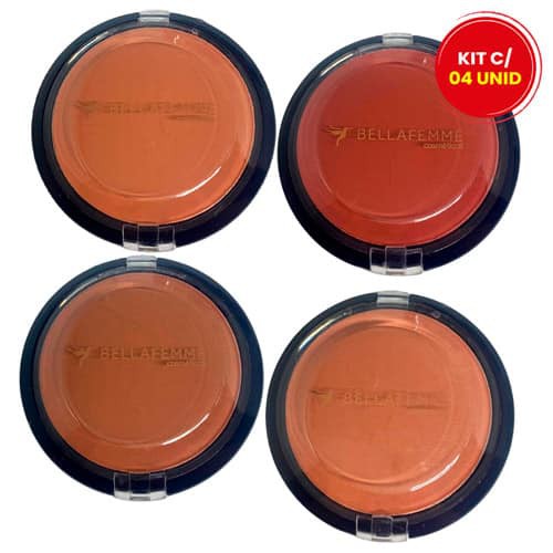 Blush Compacto Bella Femme BF10011 - Kit c/ 04 unid