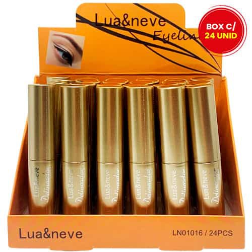 Delineador Líquido Preto Eyeliner Lua & Neve LN01016 - Box c/ 24 unid