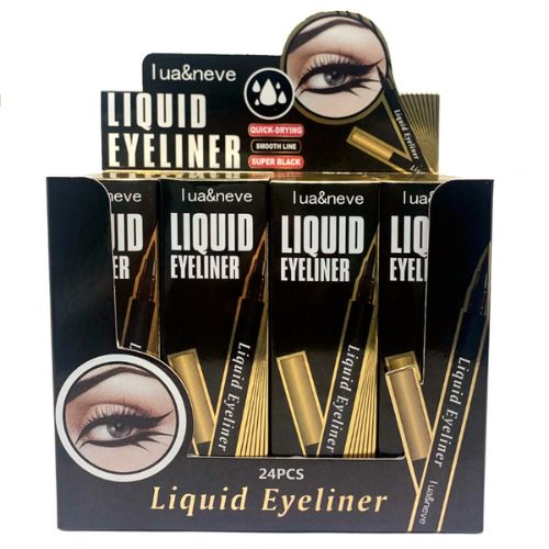 Caneta Delineadora Preta Liquid Eyeliner Lua & Neve LN02024 - Box c/ 24 unid