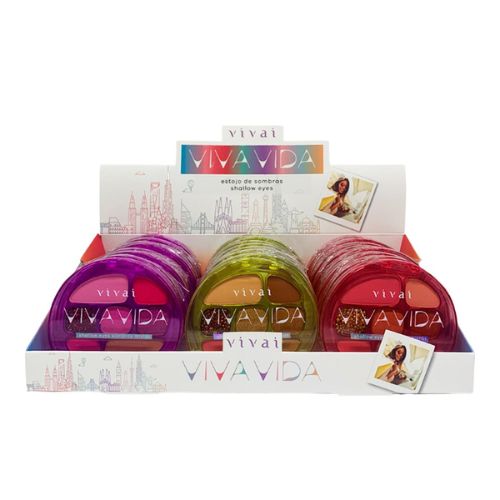 Paleta de Sombras Viva Vida Vivai 4052.1.1 - Box c/ 24 unid