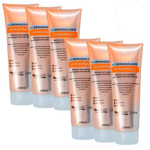 Gel Demaquilante Antioxidante Max Love - Kit c/ 06 unid