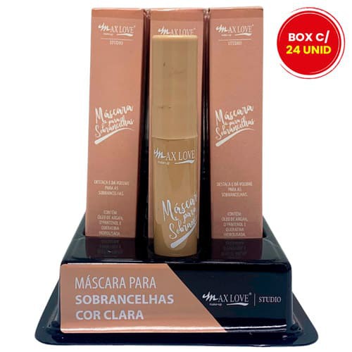 Máscara para Sobrancelhas Cor Clara Max Love - Box c/ 24 unid