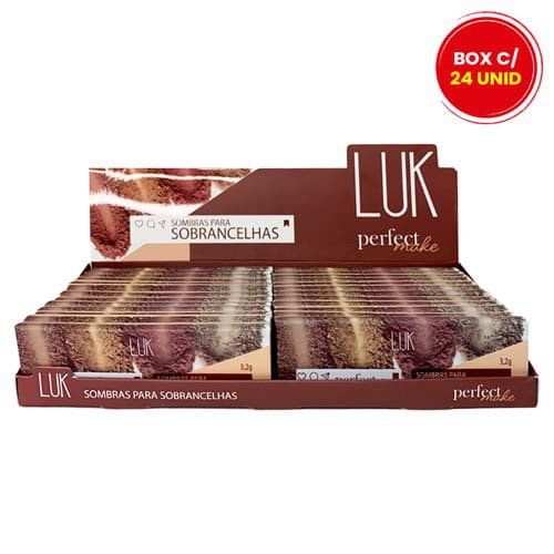 Sombras para Sobrancelhas Perfect Make Luk - Box c/ 24 unid