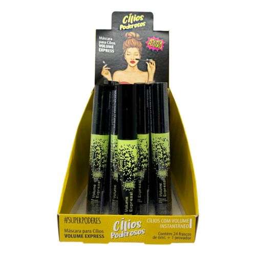 Máscara para Cílios Volume Express Cílios Poderosos Super Poderes MCSP04 - Box c/ 24 unid