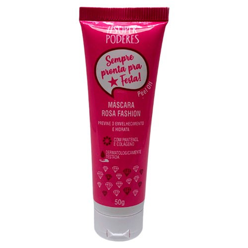 Máscara Bisnaga Rosa Fashion Super Poderes MFSP13