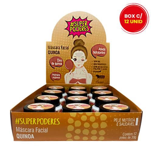 Máscara Facial Quinoa Super Poderes QUISP01 - Box c/ 12 unid