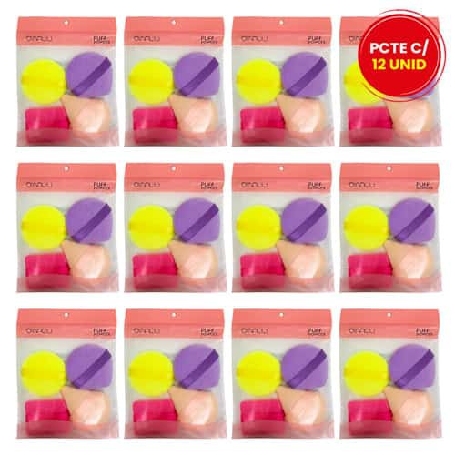 Kit com 04 Esponjas para Pó LUA155-175 - Pcte c/ 12 unid