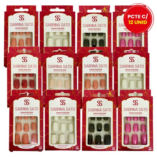 Unhas Postiças Autocolantes Sabrina Sato SS-2006 - Pcte c/ 12 unid