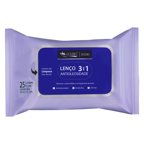Lenço de Limpeza Antioleosidade 3 em 1  Max Love