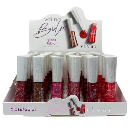 Gloss Labial Vai na Bolsa Vivai 3039.1.1 - Box c/ 36 unid