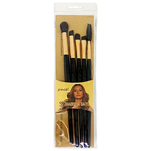 Kit com 05 Pincéis para Maquiagem Sabrina Sato SS-1913