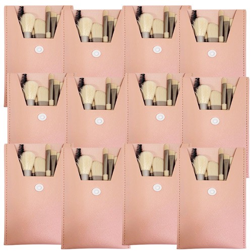 Kit com 08 Pincéis para Maquiagem PM-390 - Pcte c/ 12 unid