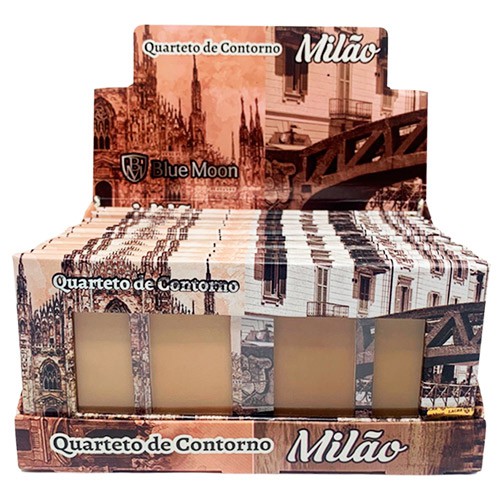 Quarteto de Contorno Milão Blue Moon BM-7811 - Box c/ 12 unid