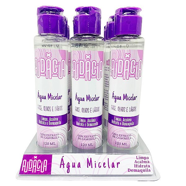 Água Micelar Facial com Extrato de Camomila Audácia - Box c/ 12 unid