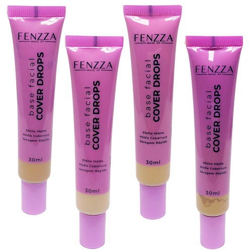 Base Facial Cover Drops Fenzza FZ35021 - Kit c/ 04 unid