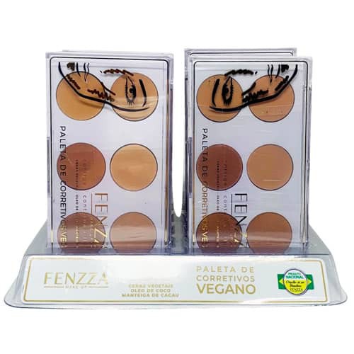 Paleta de Corretivo Vegano Fenzza FZ31020 - Box c/ 12 unid