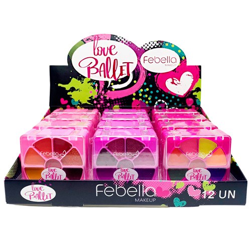 Kit de Maquiagem Infantil Love Ballet Febella TKIT5102 - Box c/ 12 unid