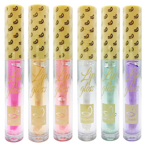 Batom Gloss Latex Febella LG4051 - Kit c/ 06 unid