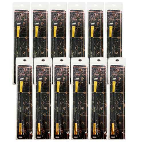 Pincel Duplo Chanfrado e Sombra Ruby Anjo RA-014C - Pcte c/ 12 unid
