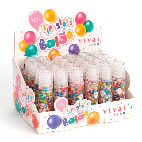 Lip Gloss Roll on Balão Vivai 3101.1.1 - Box c/ 24 unid