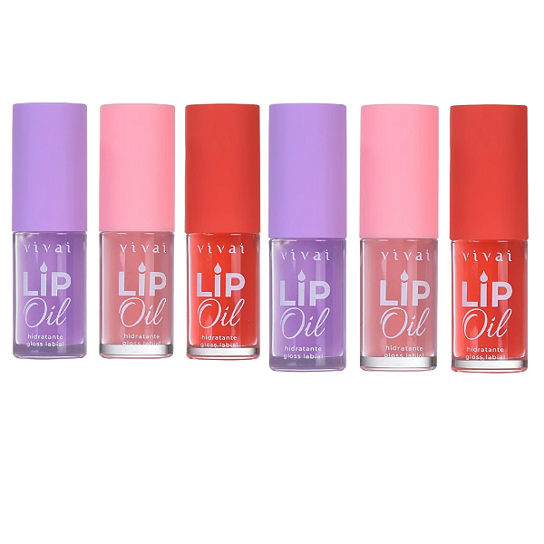 Hidratante Gloss Labial Lip Oil Vivai 3093.1.1 - Kit c/ 06 unid