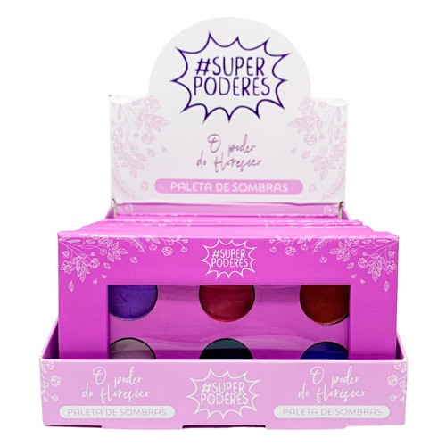 Paleta de Sombras O Poder de Florescer Super Poderes SP100 - Box c/ 12 unid